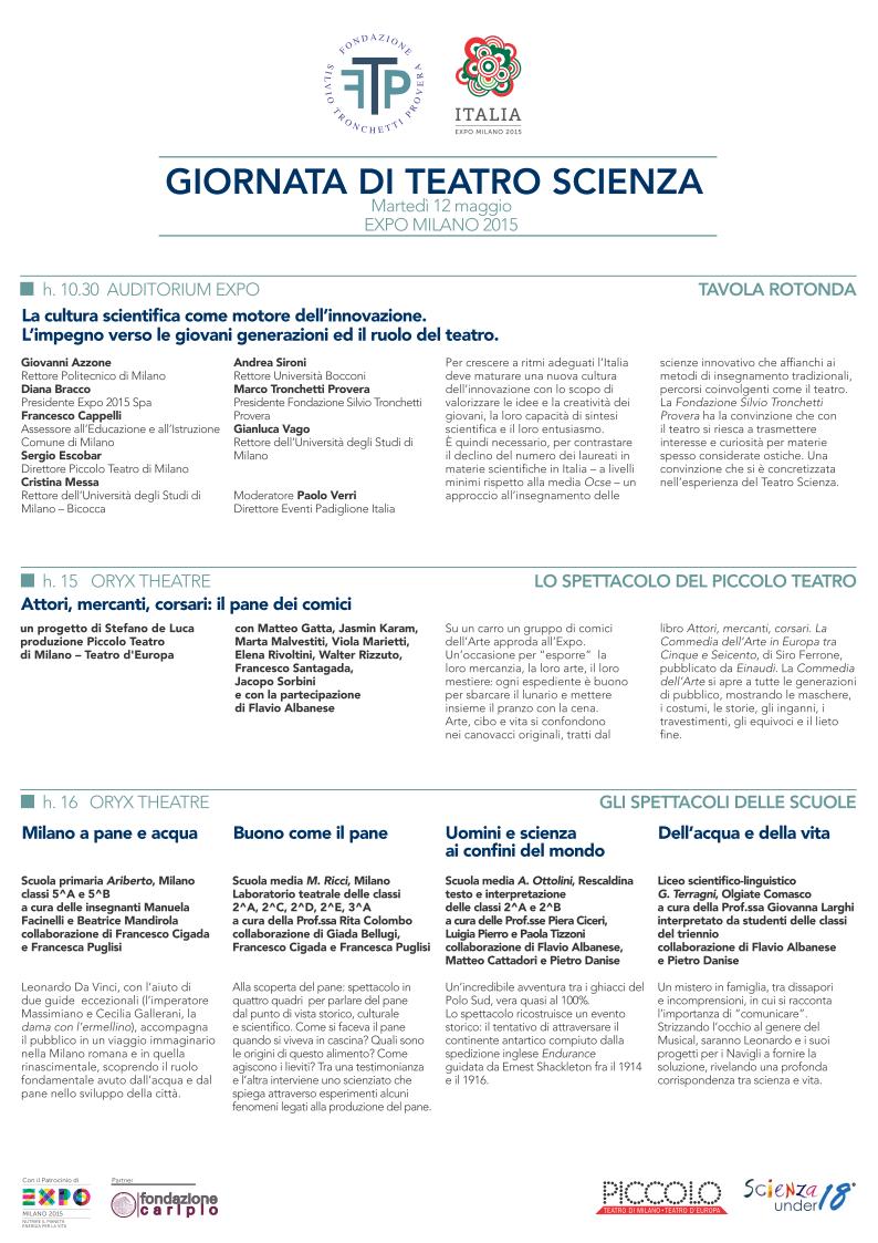 giornata teatro scienza 2015