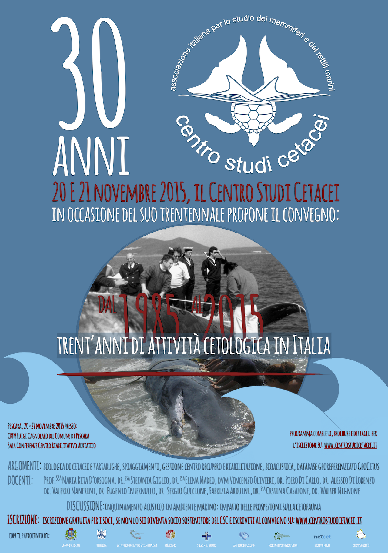 20-21 novembre 2015 - 30 anni del centro studi cetacei